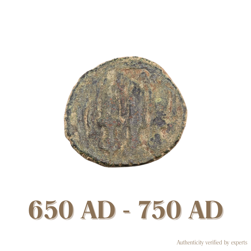1 Ancient Islamic Bronze Coin • Umayyad Caliphate and Arab-Byzantine Empire • 650-750 AD