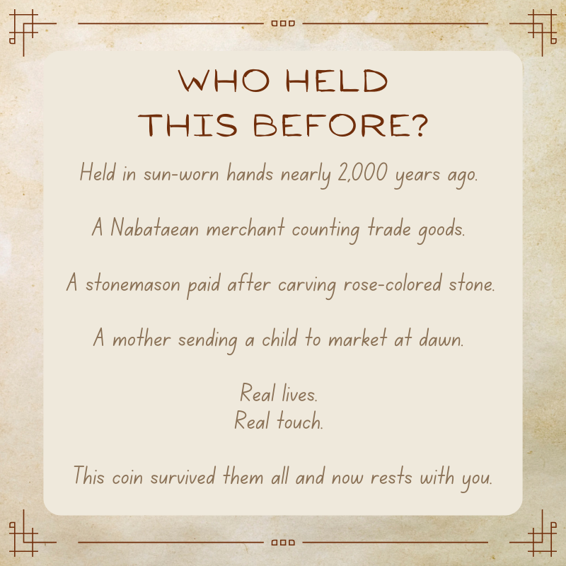 1 Ancient Nabataean Bronze Coin • Nabataean Kingdom • 100 BC-106 AD