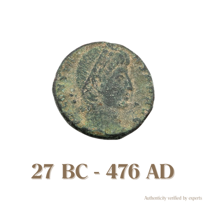 1 Ancient Roman Bronze Coin • Roman Empire • 27 BC-476 AD