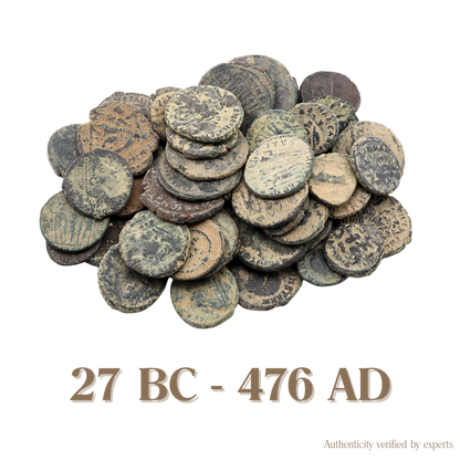 1 Ancient Roman Bronze Coin • Roman Empire • 27 BC-476 AD