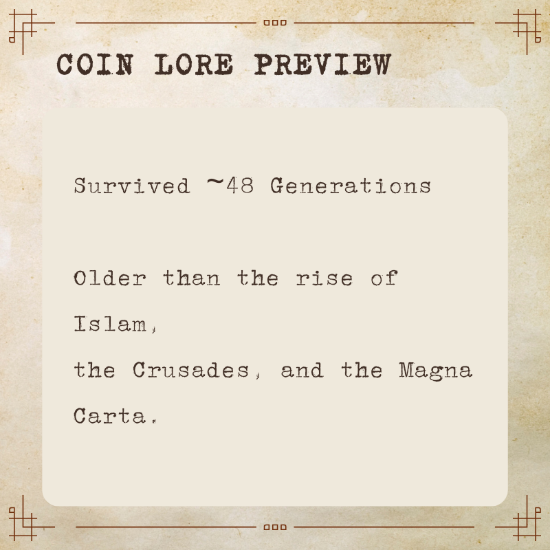 Justin II with Sophia Half Follis • Byzantine Empire • Bronze Coin • 565-578 AD