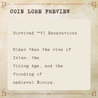 Justin II Follis • Byzantine Empire • 1 Bronze Coin • 565-578 AD