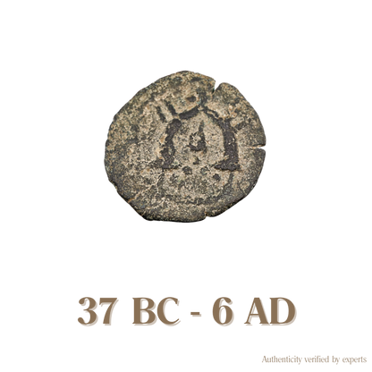 Herod the Great & Herod Archelaus Prutot • Judaea • 1 Bronze Coin • 37 BC-6 AD