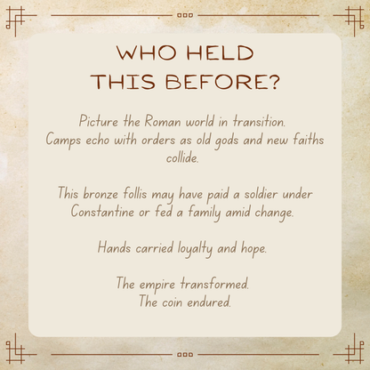 Constantine I Follis • Roman Empire • Bronze Coin • 307-337 AD