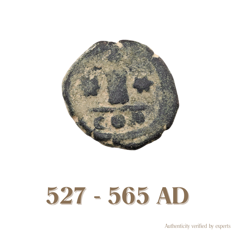 Justinian I Decanummium • Byzantine Empire • Bronze Coin • 527-565 AD