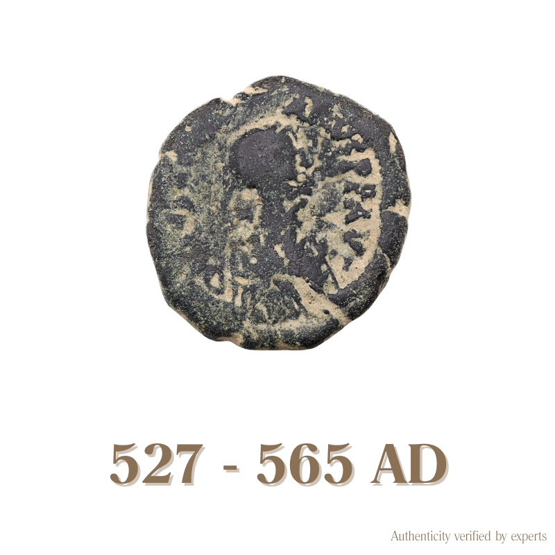 Justinian I Decanummium • Byzantine Empire • Bronze Coin • 527-565 AD