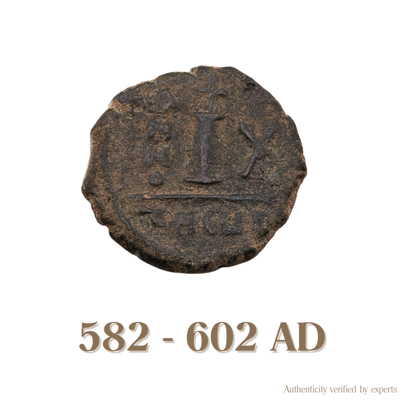 Maurice Tiberius Decanummium • Byzantine Empire • Bronze Coin • 582-602 AD