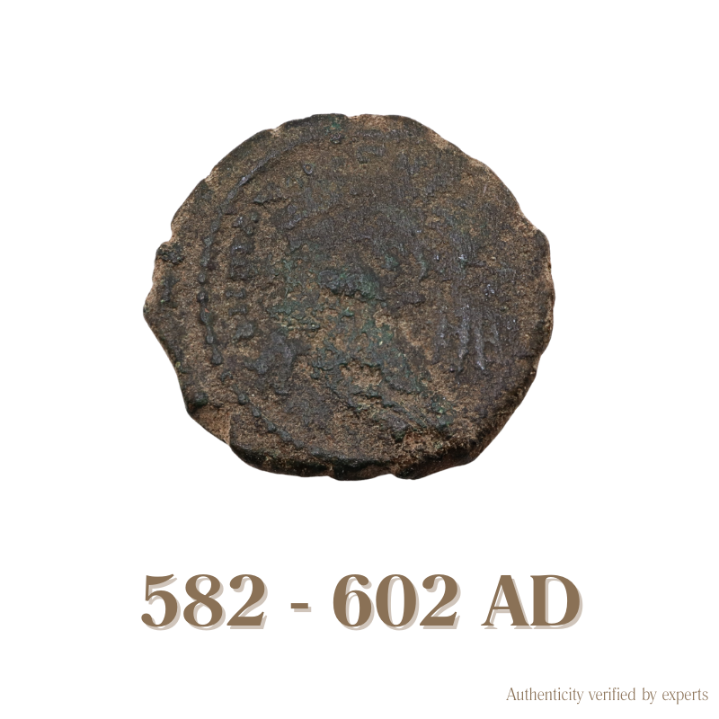 Maurice Tiberius Decanummium • Byzantine Empire • Bronze Coin • 582-602 AD