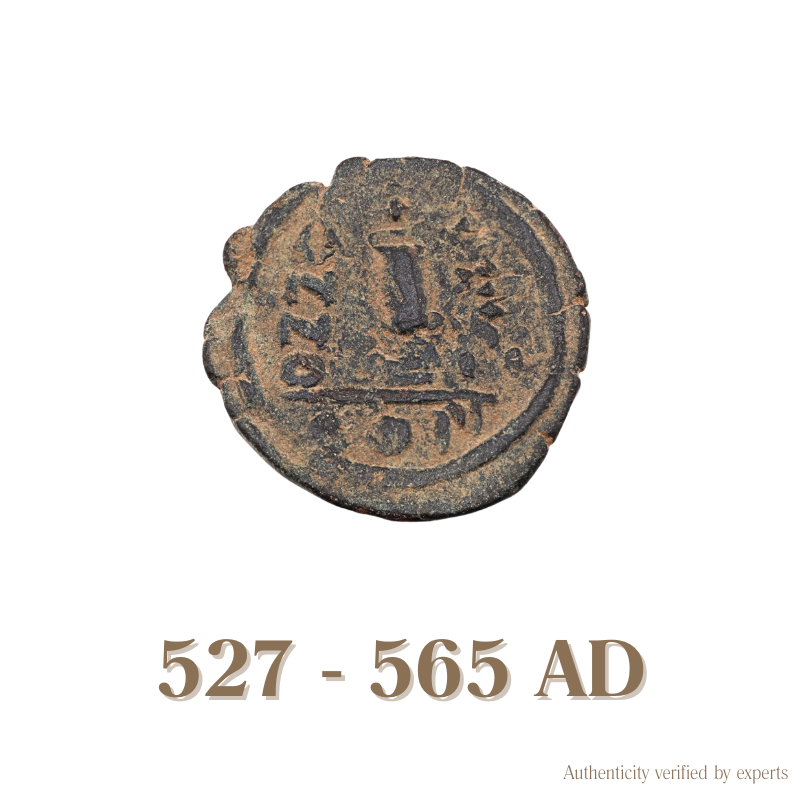 Justinian I Decanummium • Byzantine Empire • Bronze Coin • 527-565 AD