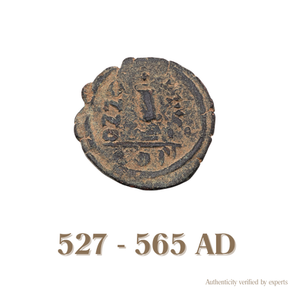 Justinian I Decanummium • Byzantine Empire • Bronze Coin • 527-565 AD