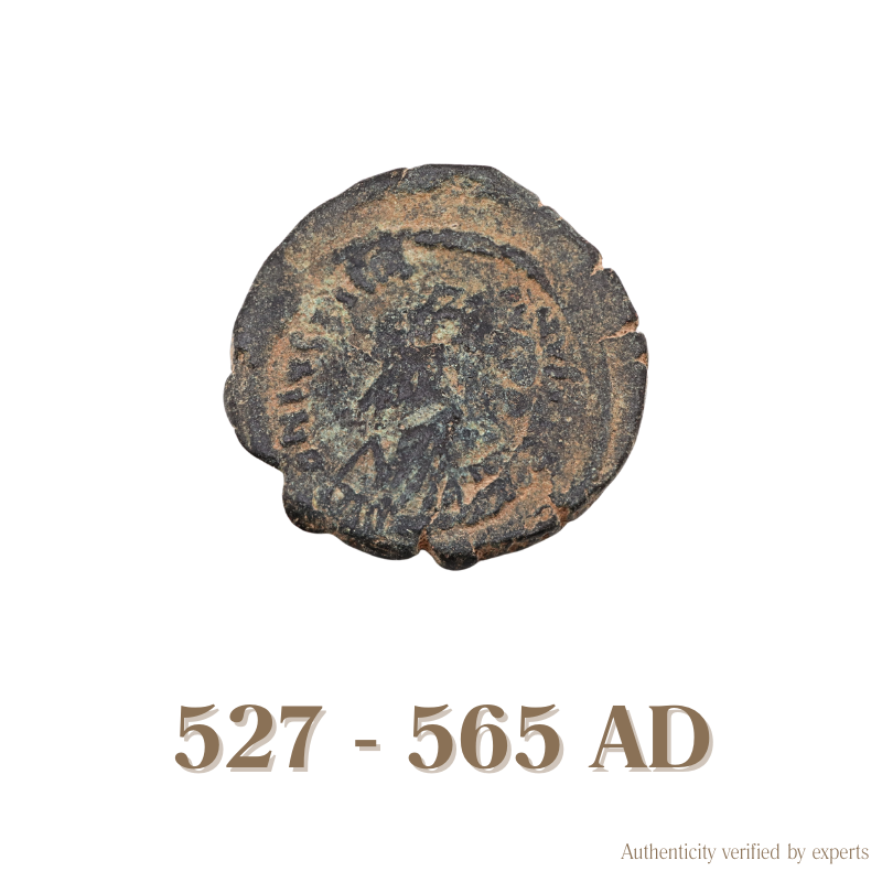 Justinian I Decanummium • Byzantine Empire • Bronze Coin • 527-565 AD