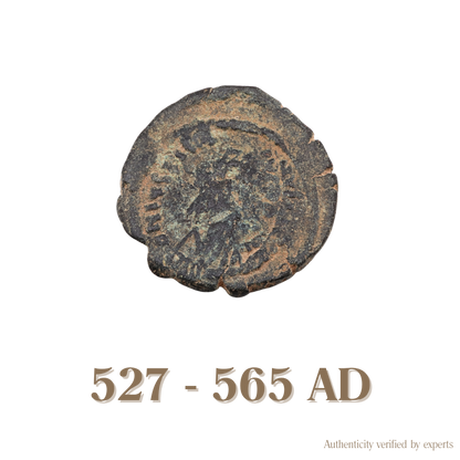 Justinian I Decanummium • Byzantine Empire • Bronze Coin • 527-565 AD