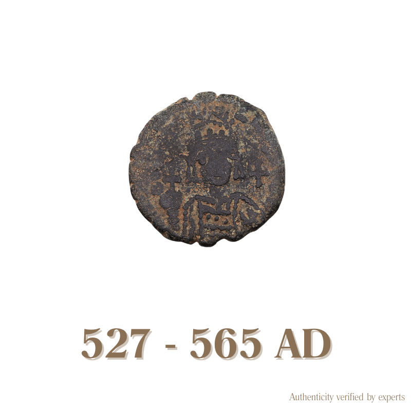 Justinian I Decanummium • Byzantine Empire • Bronze Coin • 527-565 AD