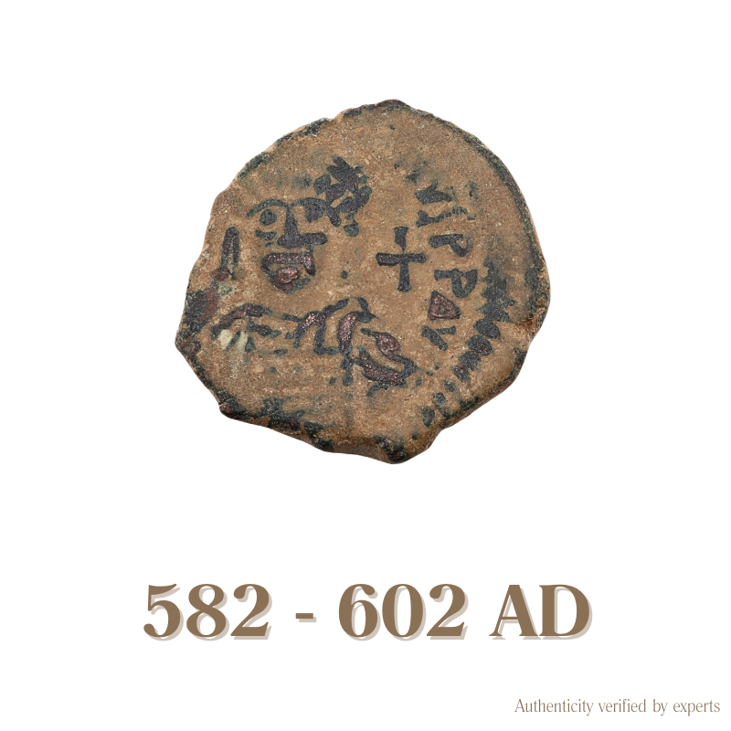 Maurice Tiberius Decanummium • Byzantine Empire • Bronze Coin • 582-602 AD