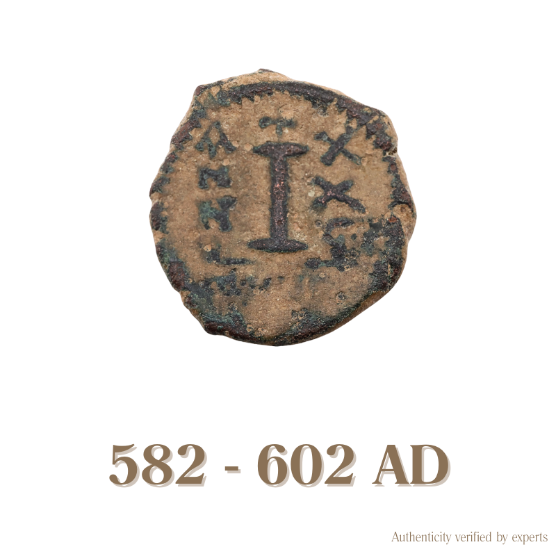 Maurice Tiberius Decanummium • Byzantine Empire • Bronze Coin • 582-602 AD