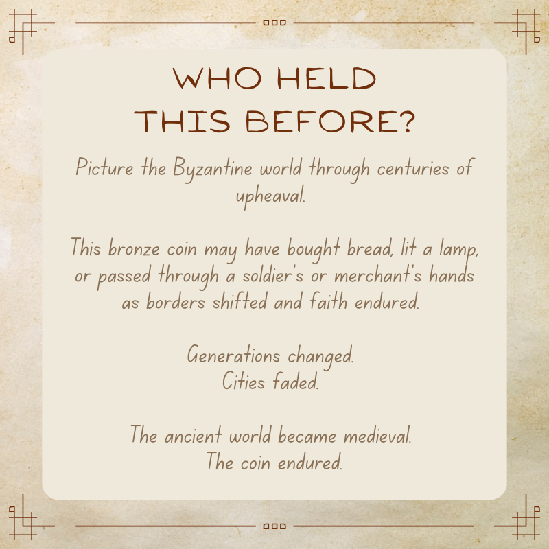 Byzantine Bronze Coin • Byzantine Empire • 1 Bronze Coin • 500-700 AD