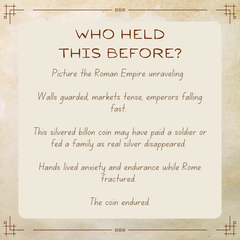 Gallienus Antoninianus • Roman Empire • Silvered Billon Coin • 253-268 AD