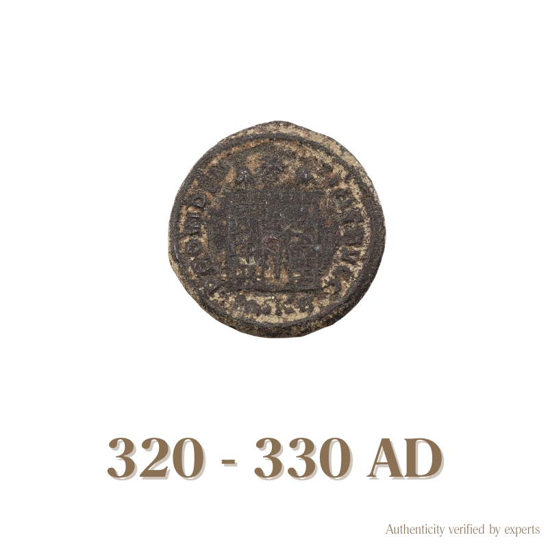 Constantine I Follis Camp Gate • Roman Empire • Bronze Coin • 320-330 AD