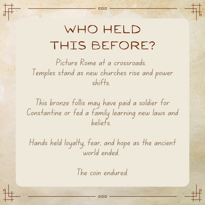 Constantine I the Great Follis • Roman Empire • Bronze Coin • 306-337 AD