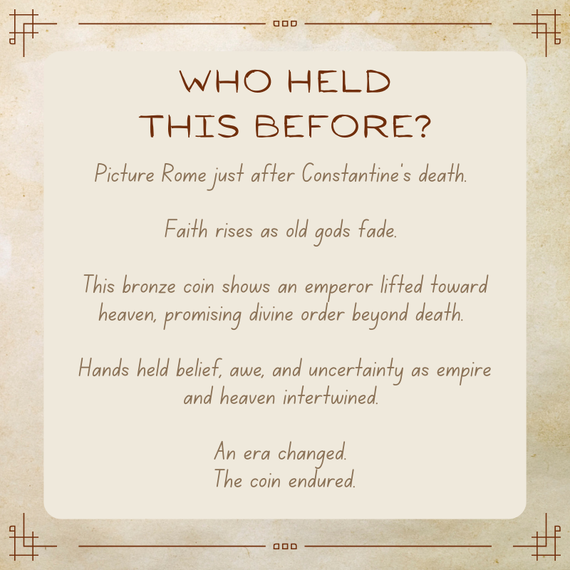 Constantine I Hands of God • Roman Empire • Bronze Coin • 337-340 AD