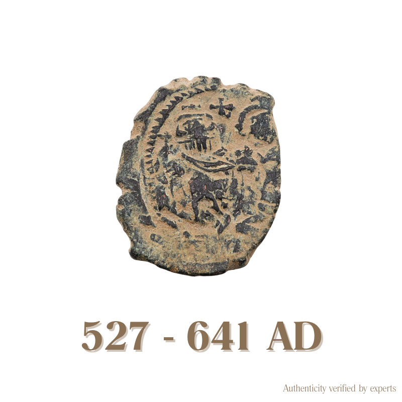 Byzantine Bronze Follis • Byzantine Empire • 1 Bronze Coin • 527-641 AD