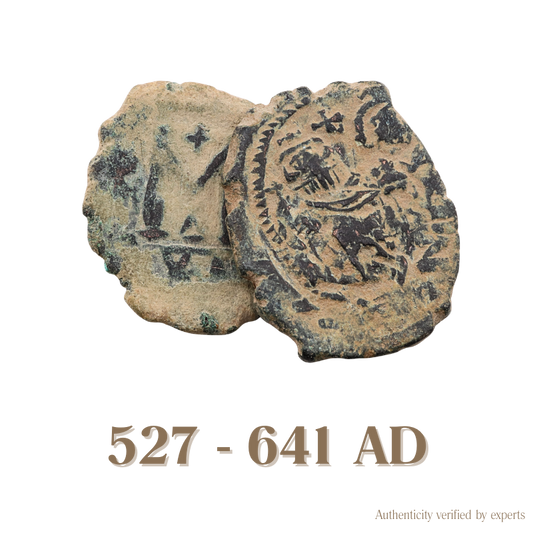 Byzantine Bronze Follis • Byzantine Empire • 1 Bronze Coin • 527-641 AD