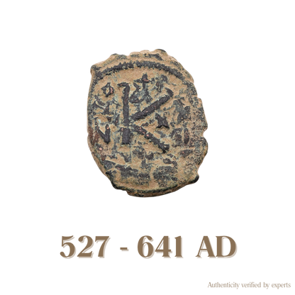 Byzantine Bronze Follis • Byzantine Empire • 1 Bronze Coin • 527-641 AD