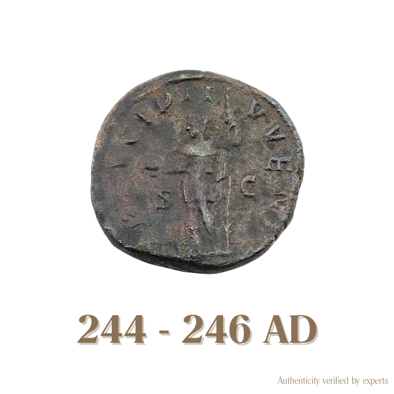 Philip II Sestertius • Roman Empire • Bronze Coin • 244-246 AD